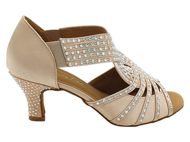 3032Bling Flesh Satin with 2.5" Heel (2899) in the photo