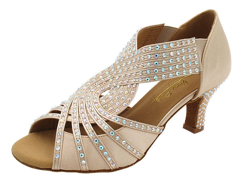 3032Bling Flesh Satin with 2.5" Heel (2899) in the photo
