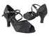 3036LEDSS Black Satin & Black Mesh with 2.5" Heel (2899) in the photo