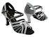 3038Bling Black & Silver Glitter Satin with 3" Heel (6812) in the photo