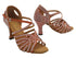 3038Bling Dark Tan Satin with 3" Heel (6812) in the photo