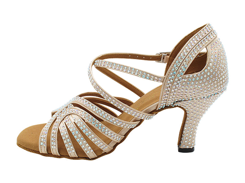 3038Bling Flesh Satin with 3" Heel (6812) in the photo