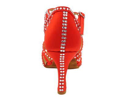 3039Bling Red Satin with 3" Heel (5059) in the photo