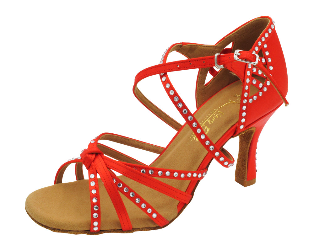3039Bling Red Satin with 3" Heel (5059) in the photo