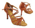 3039Bling Dark Tan Satin with 3" Slim Heel (6646) in the photo