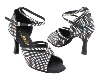 3040Bling Black Satin with 3" Heel (5059) in the photo
