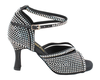 3040Bling Black Satin with 3" Heel (5059) in the photo