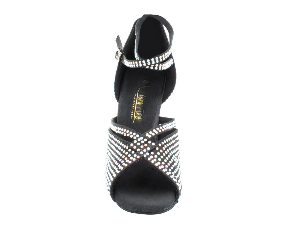 3040Bling Black Satin with 3" Heel (5059) in the photo