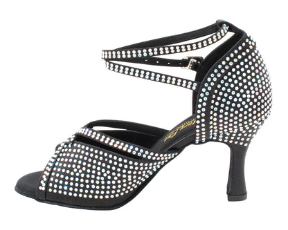 3040Bling Black Satin with 3" Heel (5059) in the photo