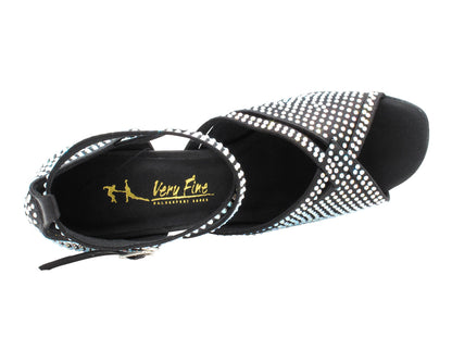 3040Bling Black Satin with 3" Heel (5059) in the photo