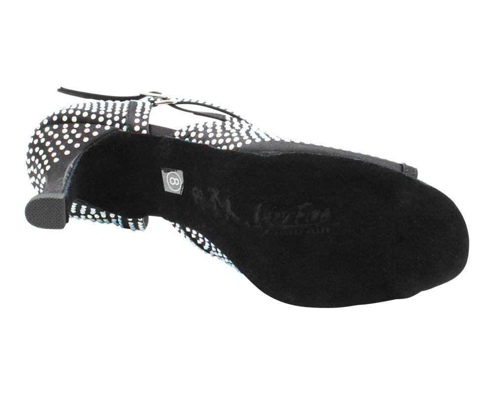 3040Bling Black Satin with 3" Heel (5059) in the photo