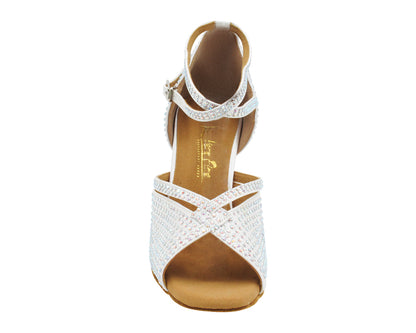 3040Bling White Satin with 3" Heel (5059) in the photo
