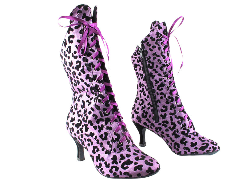 VFBoot 3301Boot Purple Leopard with 3&quot; Heel in the photo