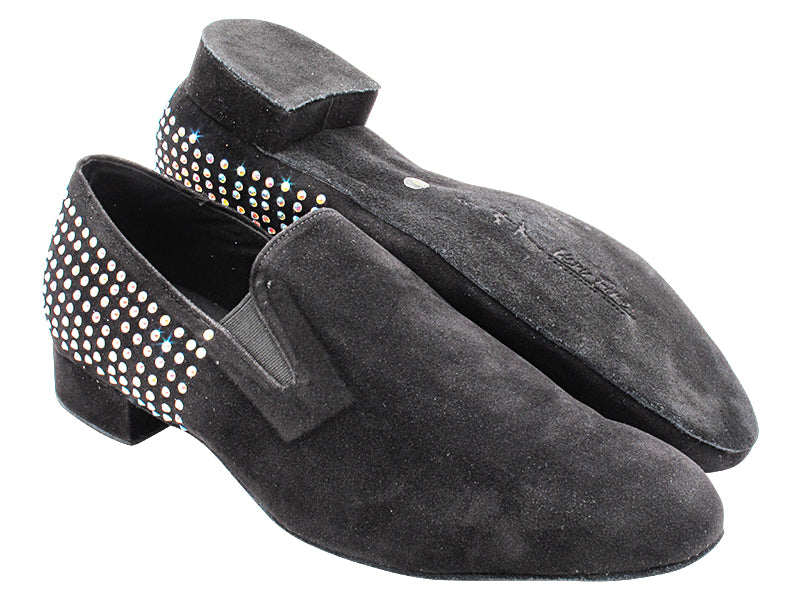 3526Bling Black Suede with 1&quot; Standard Heel in the photo