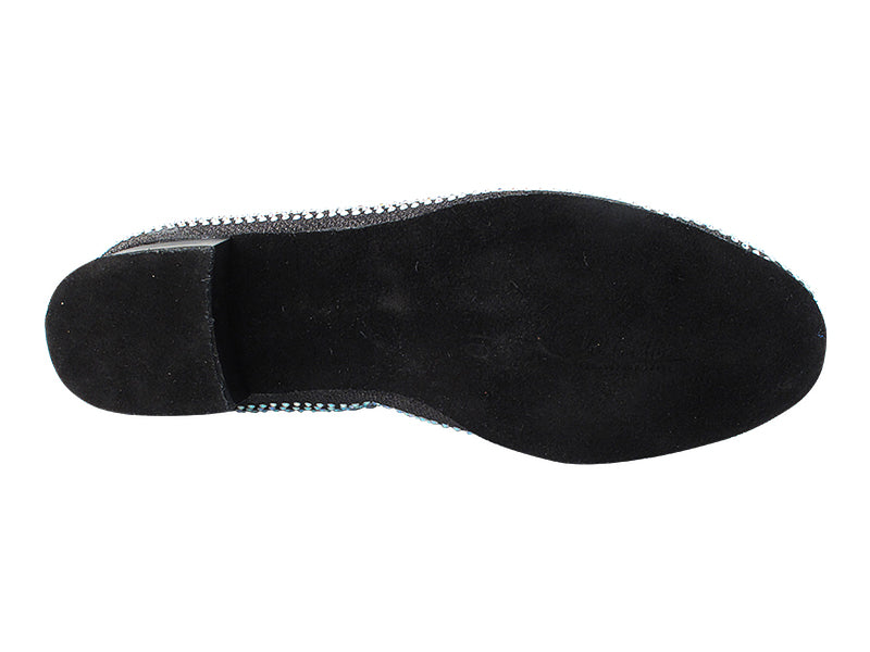3528Bling Black Glitter Satin with Men 1" Standard Heel (2002) in the photo