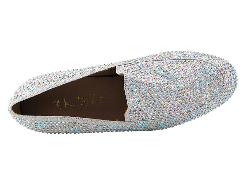 3528Bling White Glitter Satin with Men 1" Standard Heel (2002) in the photo