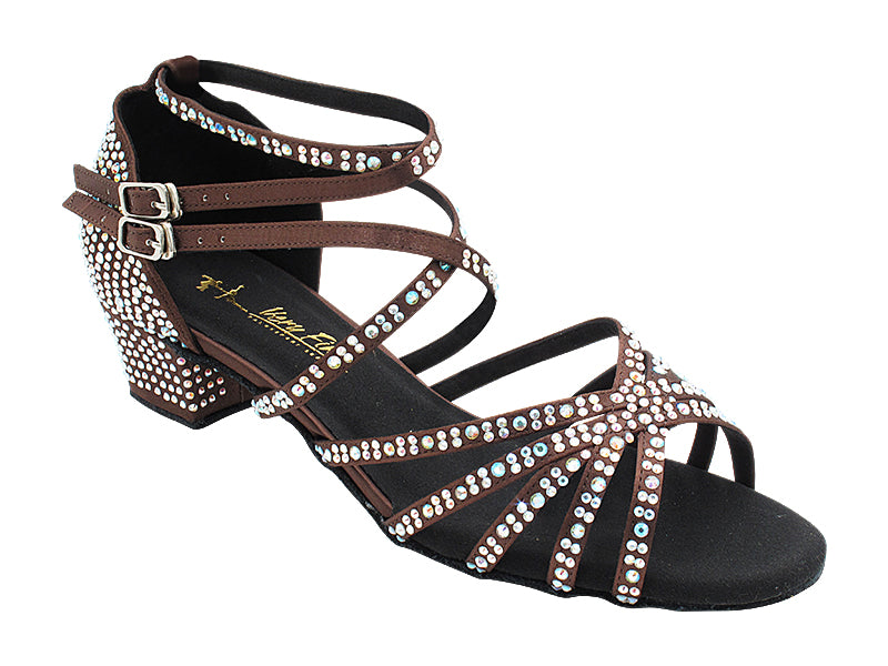 3613Bling Dark Coffee Satin with 1.5" Heel (2001) in the photo