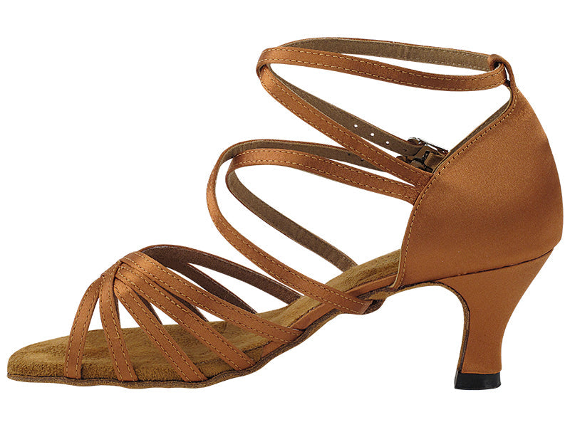 3613 Dark Tan Satin with 2.5&quot; Heel (2899) in the photo