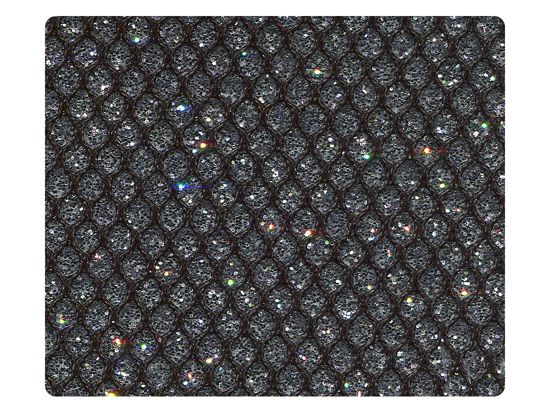 39 Black Sparklenet Fabric Swatch