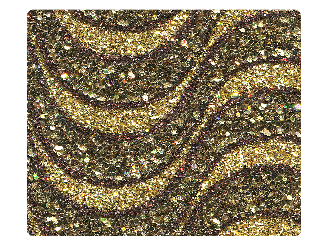 40 Gold Copper Wave Sparkle Fabric Swatch