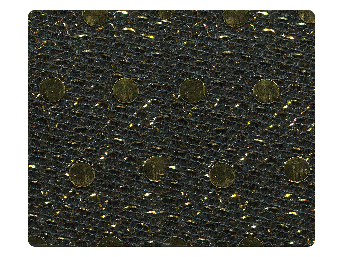 41 Gold Dots Black Fabric Fabric Swatch