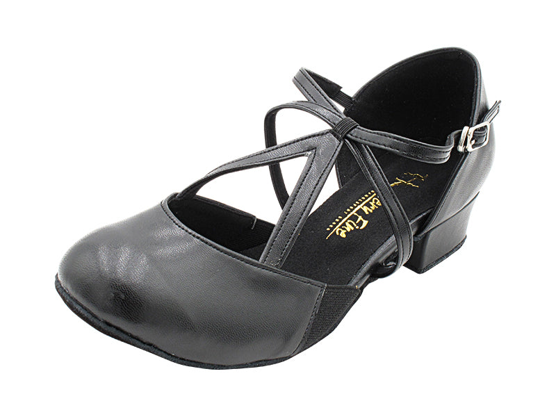 4510LEDSS Black Leather with 1&quot; Women Heel (8881) in the photo