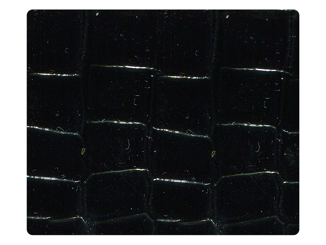 45 Black Crocodile Patent PU Fabric Swatch