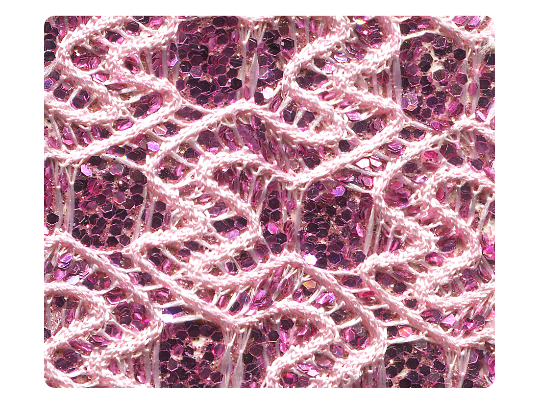 45 Light Pink Knitted Sparkle Fabric Swatch