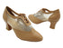 4652LEDSS Beige Brown Leather & Flesh Mesh with 2.2" Thick Cuban Heel (2317) in the photo