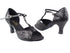 5004 Black Sparkle_Whole Shoes with 2.5" Heel in the photo