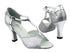 5004 126 Silver Stardust_Silver Leather Trim_H_2707 Back with 3" heel in the photo