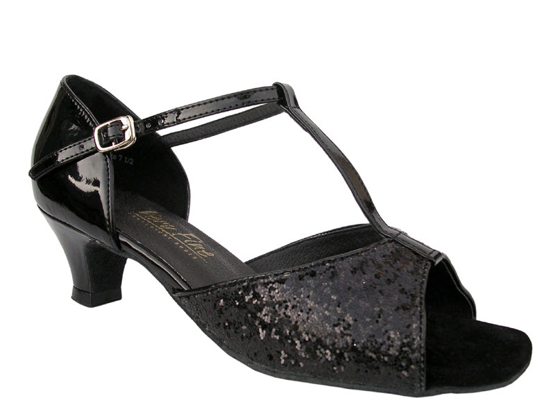 5004 Black Sparkle with 1.3&quot; Heel in the photo