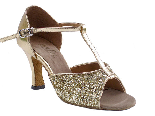 5004 Gold Sparkle with 3&quot; Heel in the photo