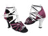 5008 111 Purple Satin_151 Soft Silver PU with 3" Heel in the photo