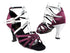 5008 111 Purple Satin_F_B_151 Soft Silver PU_BS_H with 3" Heel in the photo