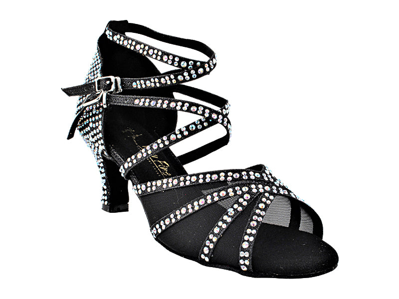 5008Bling Black Glitter Satin with 2.5&quot; Heel (2899) in the photo