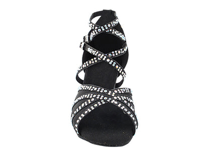 5008Bling Black Glitter Satin with 2.5&quot; Heel (2899) in the photo