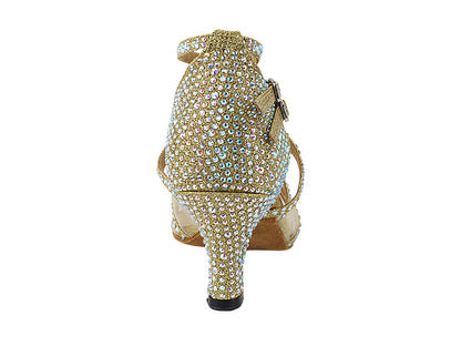 5008Bling Gold Glitter Satin &amp; Mesh with 2.5" Heel (2899) in the photo