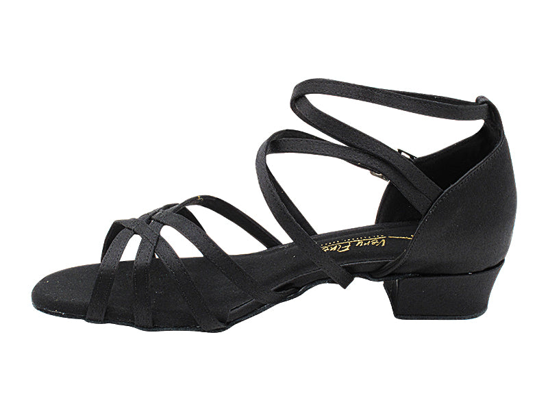 5008FT Black Satin with 1&quot; Heel (8881) in the photo