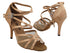 5008LEDSS Light Brown Satin & Flesh Mesh with 3" Stiletto Heel in the photo