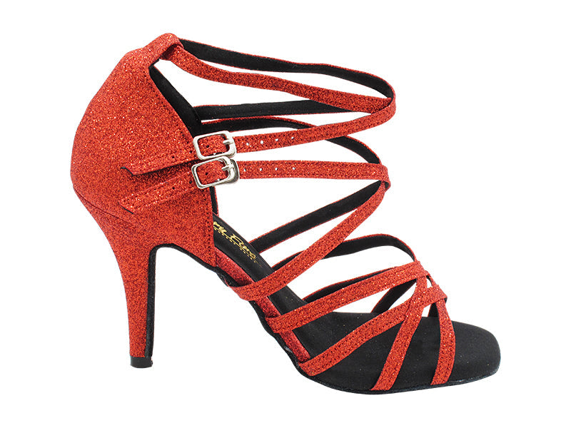 5008LEDSS 08 Red Stardust with  3.5 INCH STILETTO HEEL (575) in the photo