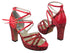 5008MPlatform Red Sparkle_Red Patent (No Mesh) with 3.75" Square Heel heel in the photo