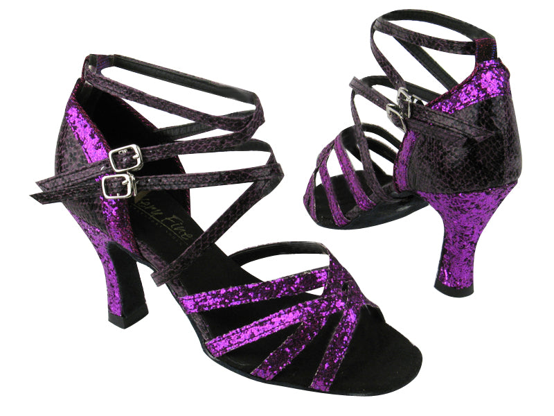 5008Mirage 11 Purple Sparkle_252 Purple Snake with 3&quot; heel in the photo