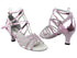 5008Mirage 272 Light Pink Glitter_150 Purple PU with 2.5" Heel in the photo