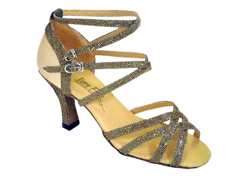 5008Mirage Gold Scale &amp; Gold Leather with 3&quot; Heel in the photo