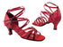 5008Mirage Red Sparkle_Red Leather with 2.5" low heel in the photo