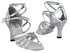 5008Mirage Silver Sparkle & Silver Leather with 3" Heel in the photo