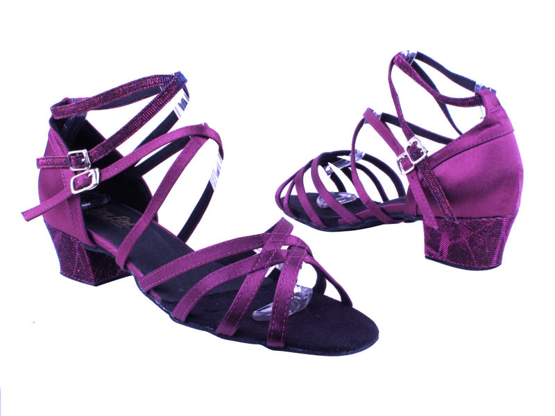 5008Mirage 111 Purple Satin_155 Purple Illusion_H_US with 1.5&quot; Medium Heel in the photo
