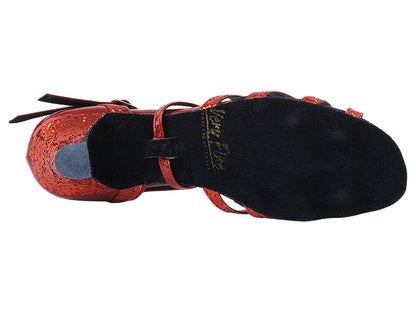 5008Mirage Red Sparkle &amp; Red Patent with 1.3" Heel in the photo