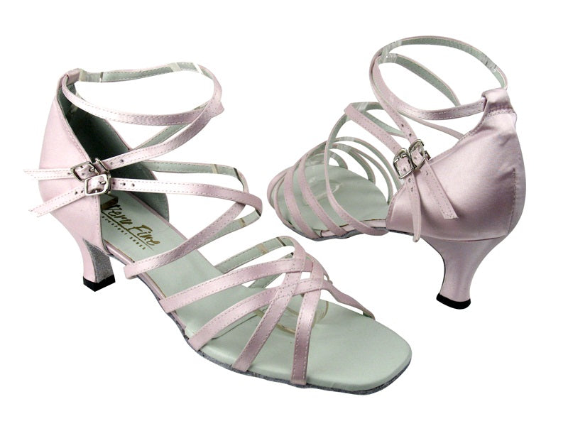 5008 233 Light Pink Satin with 2.5&quot; Low heel in the photo